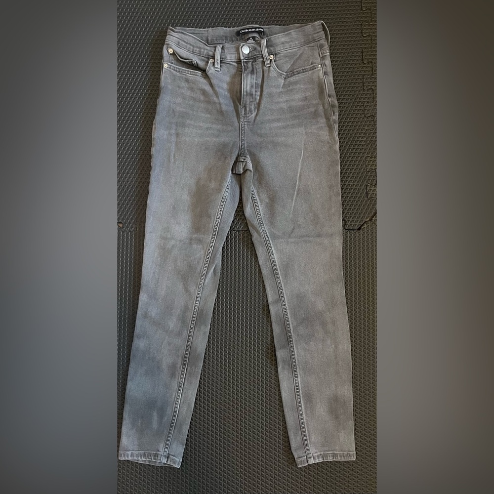 Calvin Klein Gray High Rise Skinny Jeans